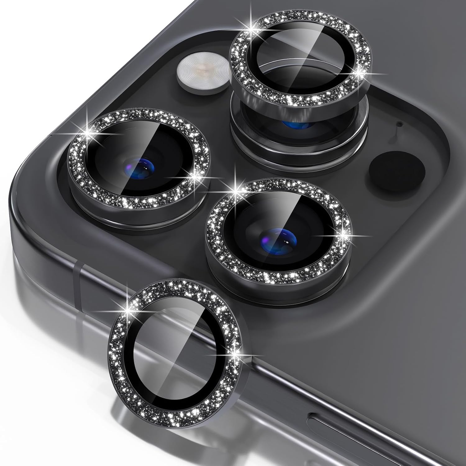 iPhone 16 Sparkling Diamond-Inspired Cell Phone Lens Protectors